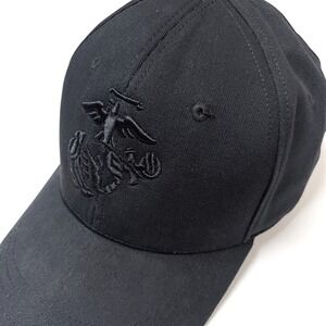 NWOT Freedom Overwatch USMC Black on Black EGA Logo Embroidered Hat Made in USA